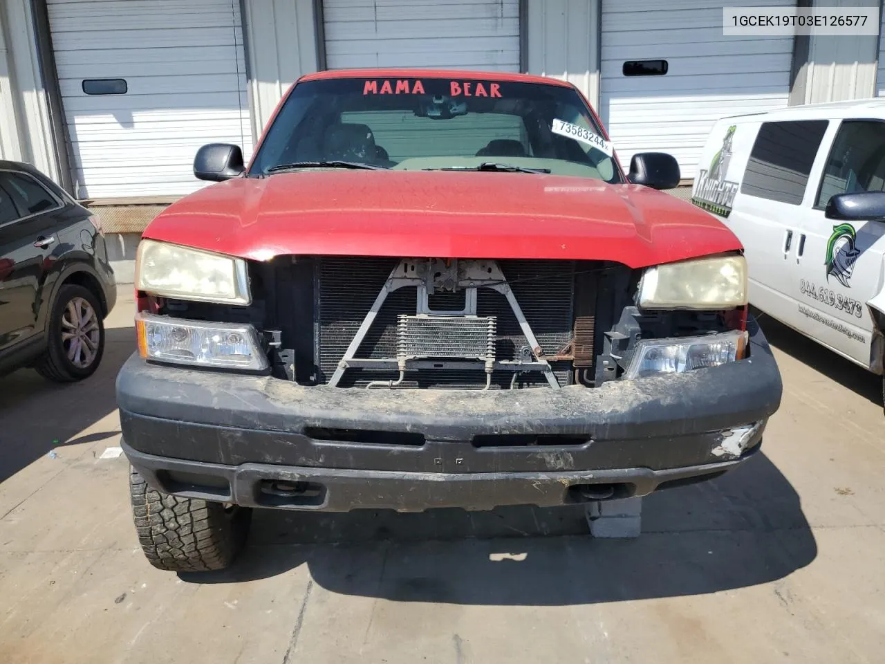 2003 Chevrolet Silverado K1500 VIN: 1GCEK19T03E126577 Lot: 73583244