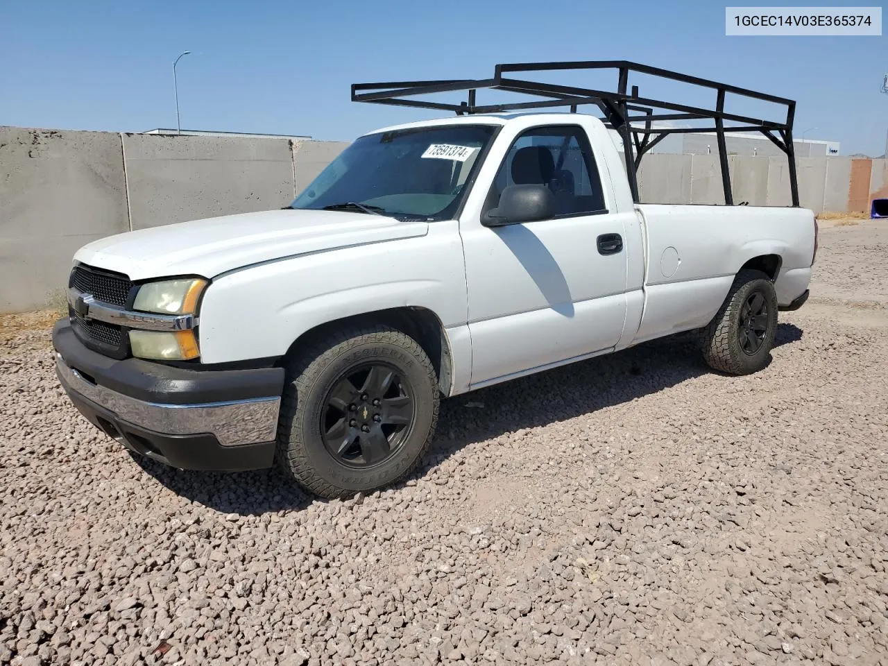 2003 Chevrolet Silverado C1500 VIN: 1GCEC14V03E365374 Lot: 73591374