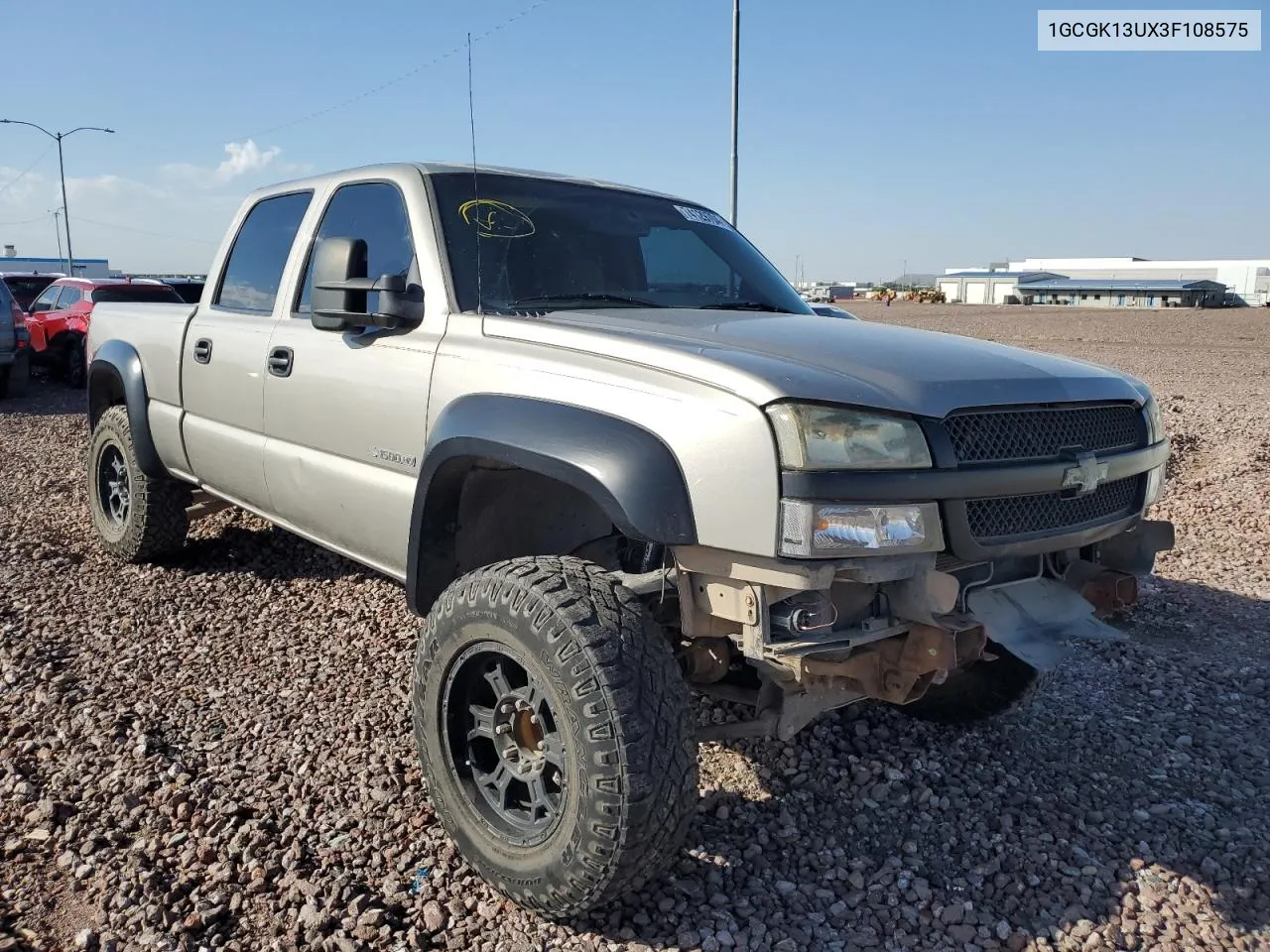 2003 Chevrolet Silverado K1500 Heavy Duty VIN: 1GCGK13UX3F108575 Lot: 74129704