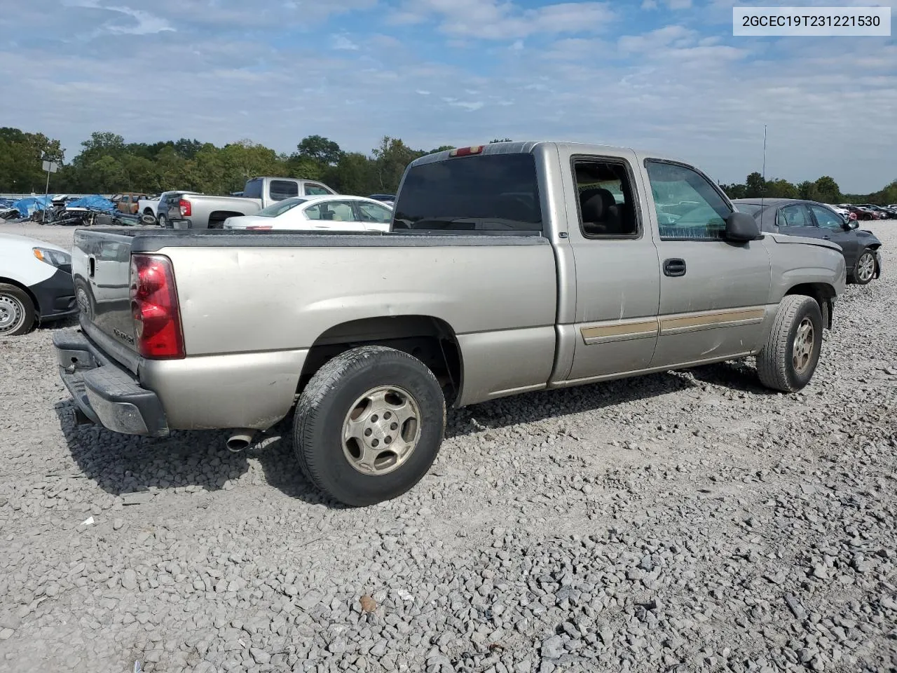 2003 Chevrolet Silverado C1500 VIN: 2GCEC19T231221530 Lot: 74292444