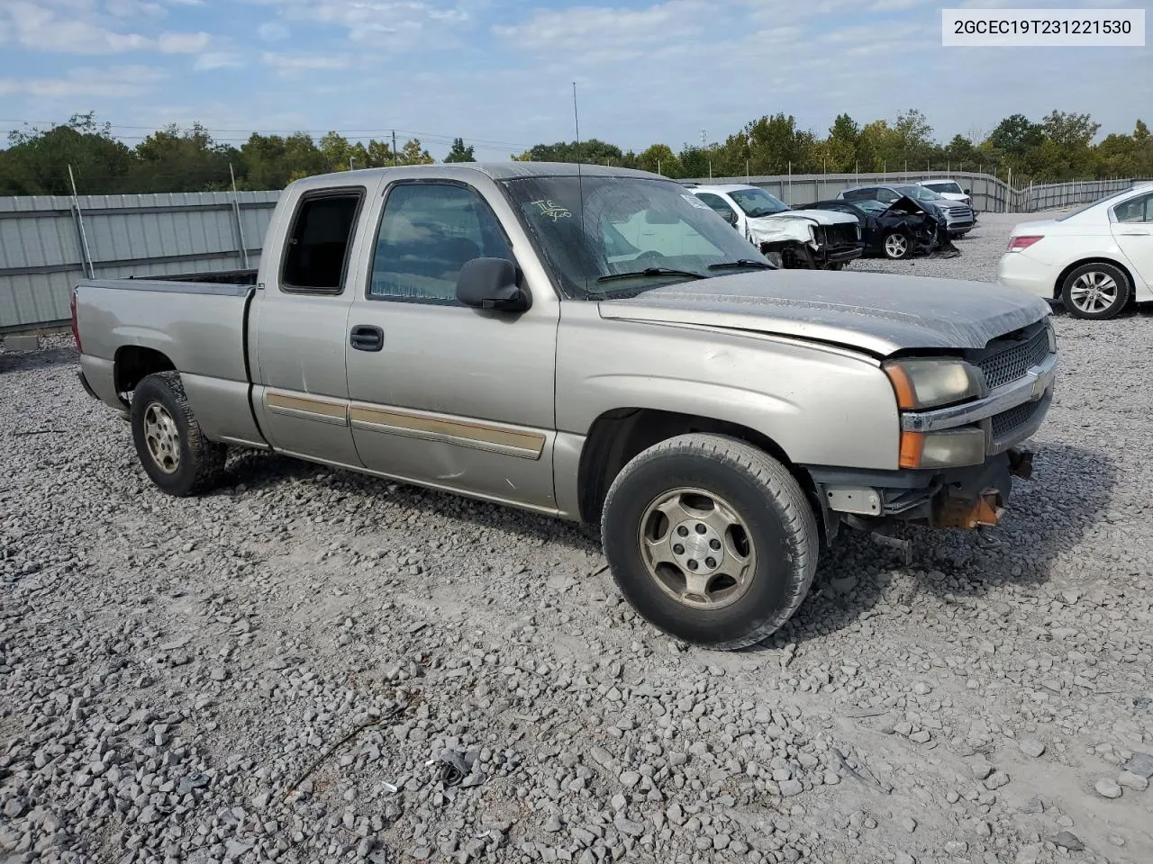 2003 Chevrolet Silverado C1500 VIN: 2GCEC19T231221530 Lot: 74292444