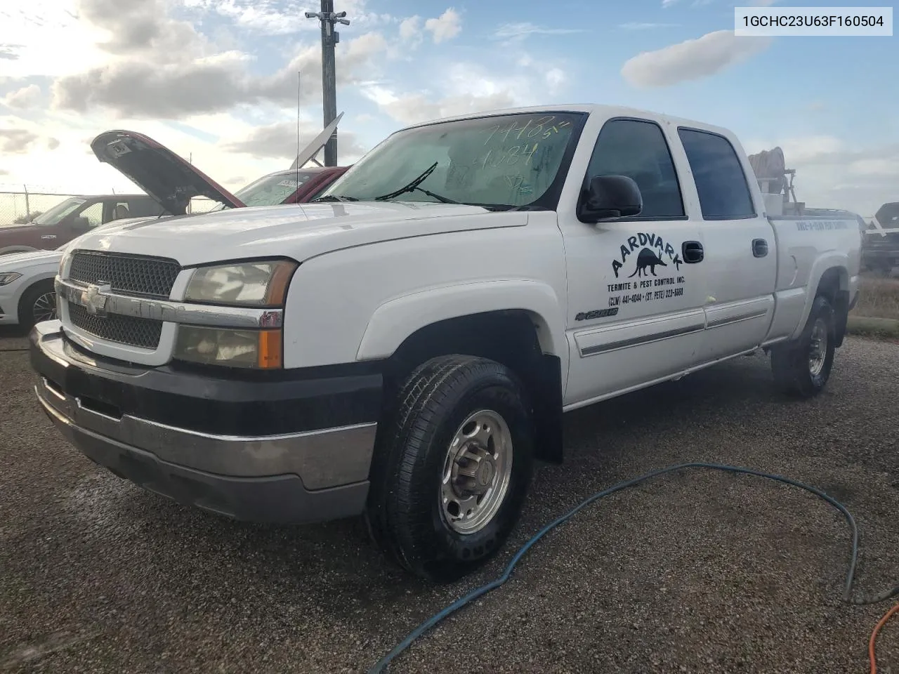 2003 Chevrolet Silverado C2500 Heavy Duty VIN: 1GCHC23U63F160504 Lot: 74484684