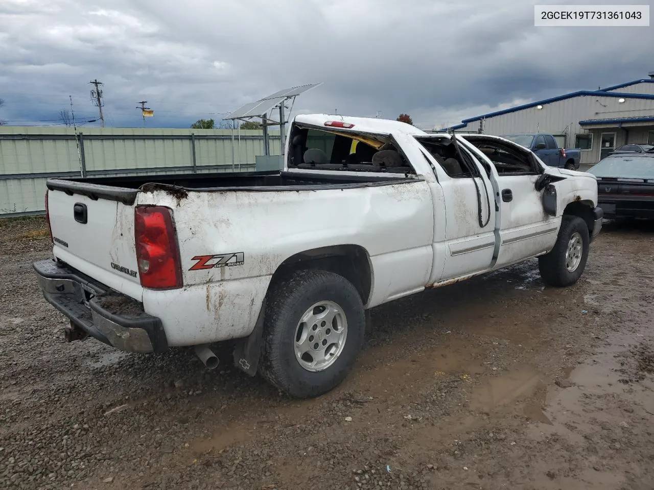 2003 Chevrolet Silverado K1500 VIN: 2GCEK19T731361043 Lot: 74672174