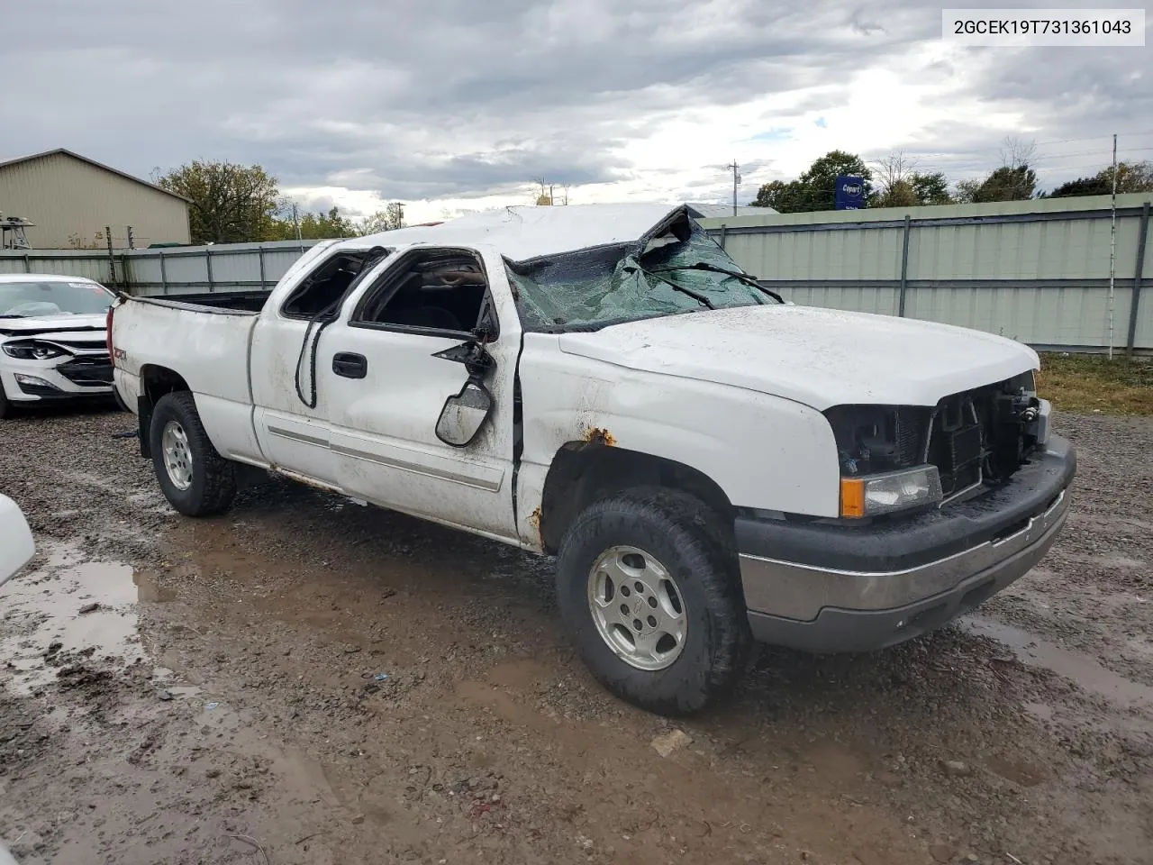 2003 Chevrolet Silverado K1500 VIN: 2GCEK19T731361043 Lot: 74672174