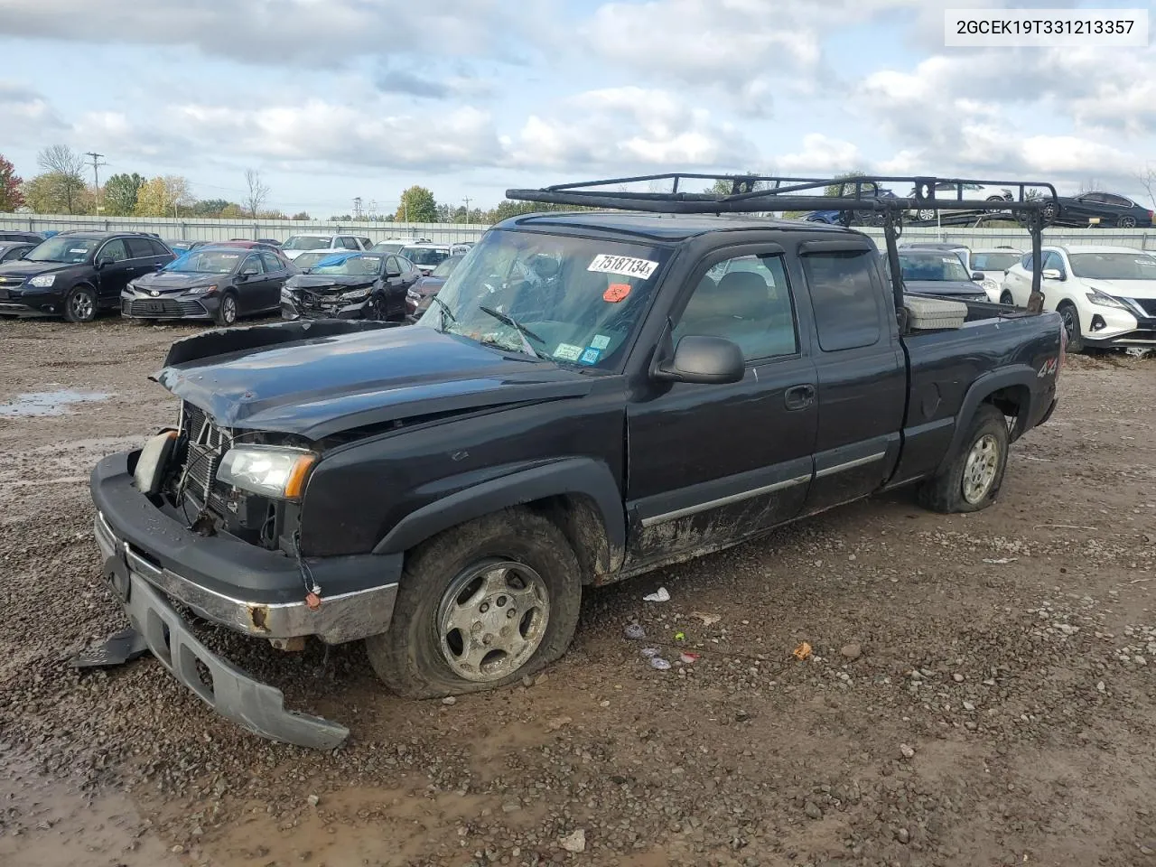 2003 Chevrolet Silverado K1500 VIN: 2GCEK19T331213357 Lot: 75187134