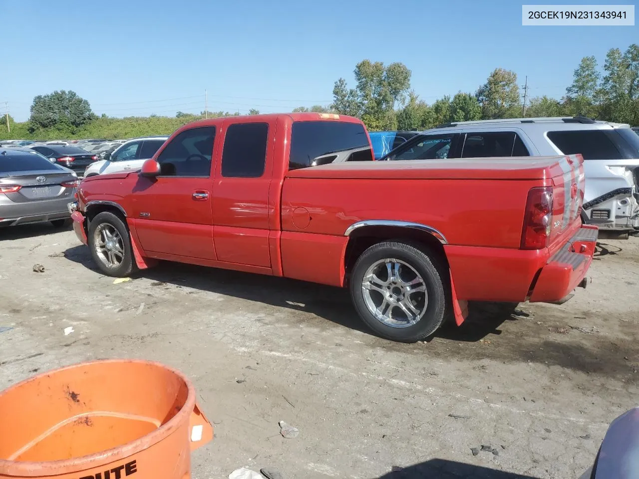 2003 Chevrolet Silverado K1500 VIN: 2GCEK19N231343941 Lot: 75244214