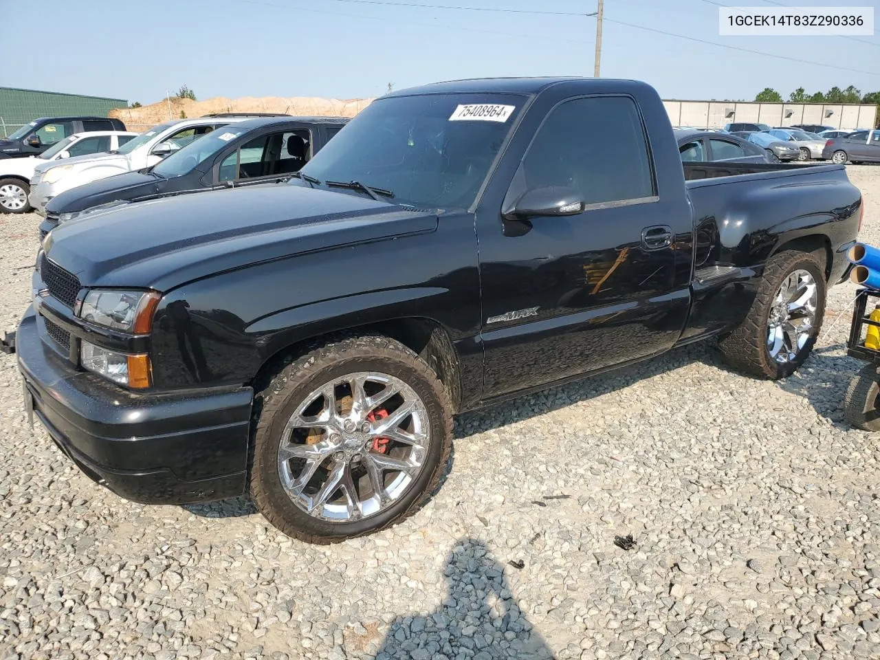 2003 Chevrolet Silverado K1500 VIN: 1GCEK14T83Z290336 Lot: 75408964