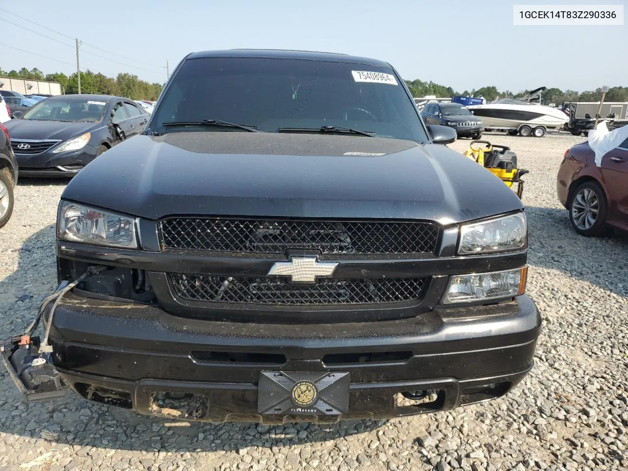 2003 Chevrolet Silverado K1500 VIN: 1GCEK14T83Z290336 Lot: 75408964