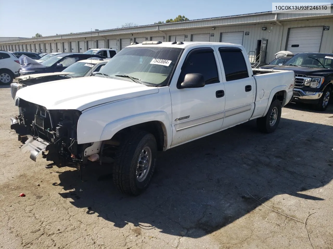 2003 Chevrolet Silverado K1500 Heavy Duty VIN: 1GCGK13U93F246110 Lot: 75433684