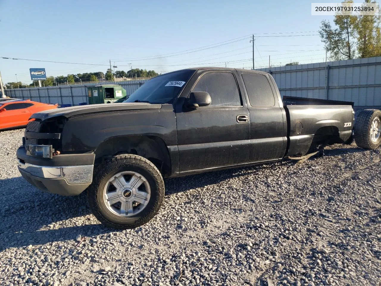 2003 Chevrolet Silverado K1500 VIN: 2GCEK19T931253894 Lot: 75625644