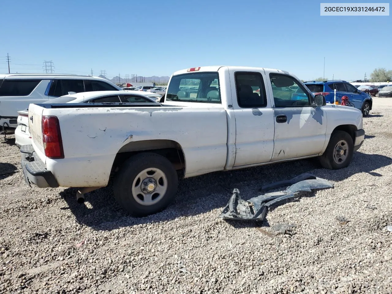 2003 Chevrolet Silverado C1500 VIN: 2GCEC19X331246472 Lot: 75774294