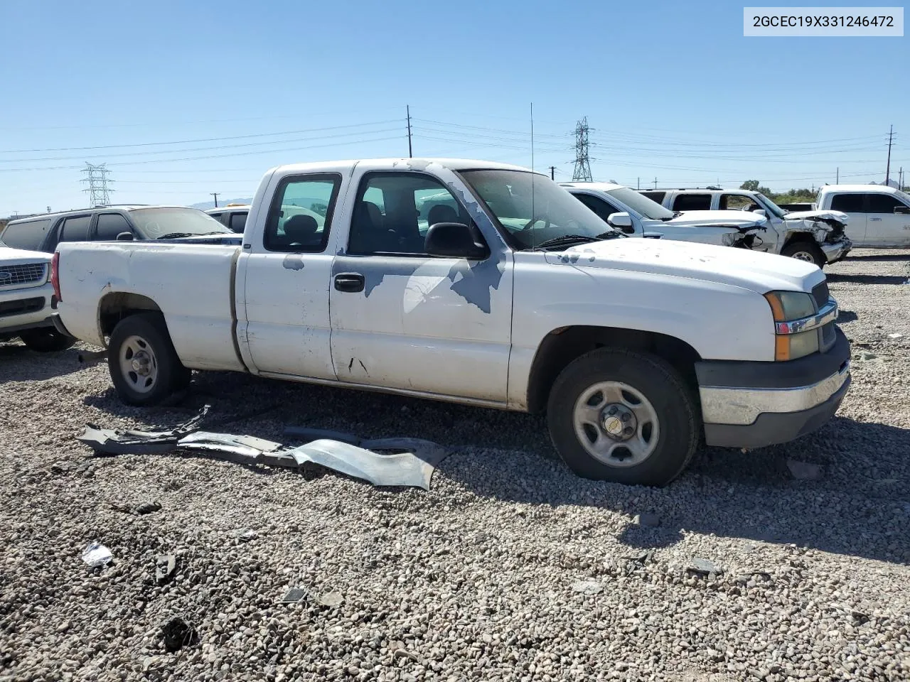 2003 Chevrolet Silverado C1500 VIN: 2GCEC19X331246472 Lot: 75774294