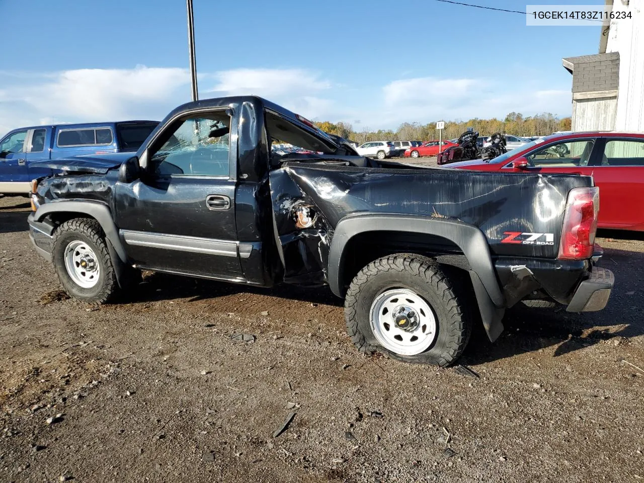 2003 Chevrolet Silverado K1500 VIN: 1GCEK14T83Z116234 Lot: 75836364