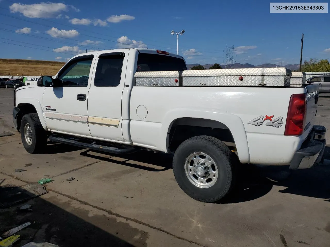 2003 Chevrolet Silverado K2500 Heavy Duty VIN: 1GCHK29153E343303 Lot: 75909484