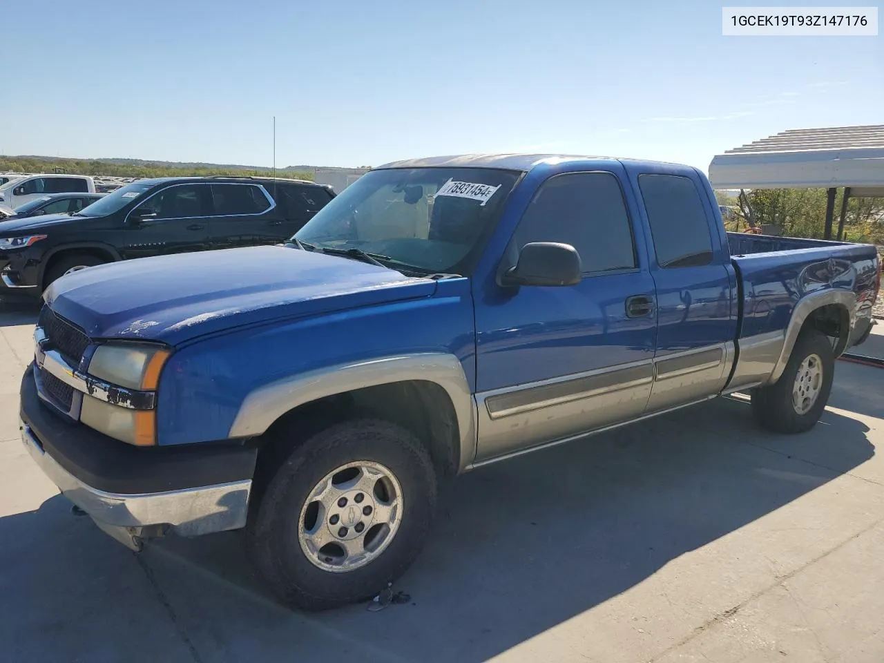 2003 Chevrolet Silverado K1500 VIN: 1GCEK19T93Z147176 Lot: 75931454