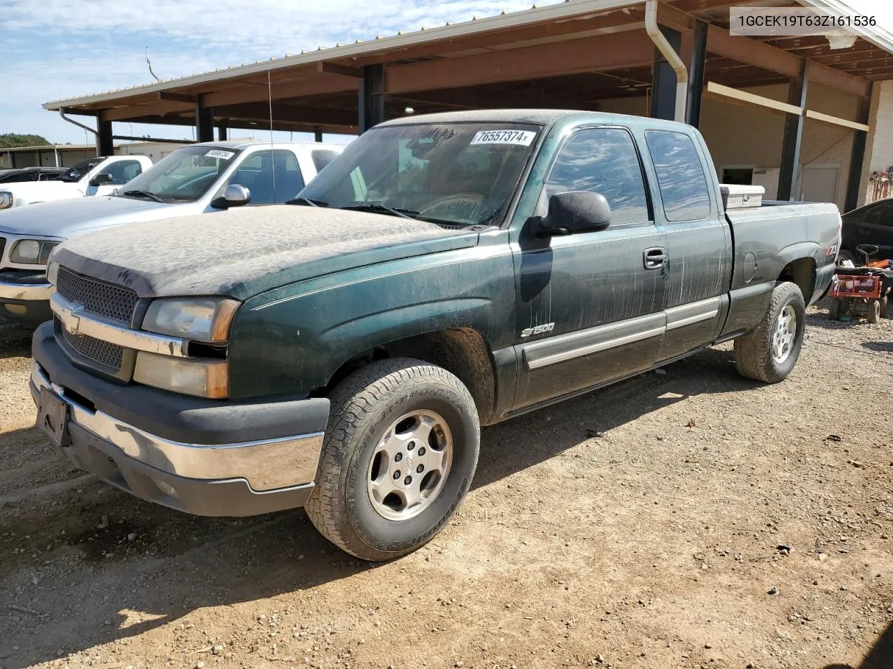 2003 Chevrolet Silverado K1500 VIN: 1GCEK19T63Z161536 Lot: 76557374