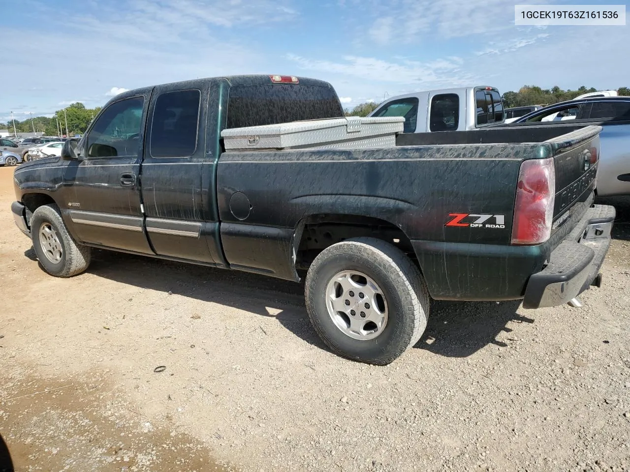 2003 Chevrolet Silverado K1500 VIN: 1GCEK19T63Z161536 Lot: 76557374