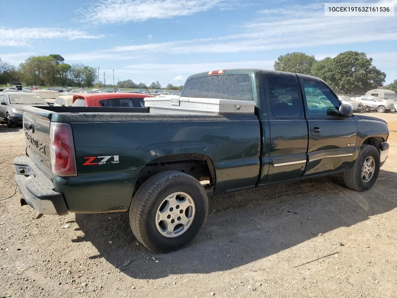 2003 Chevrolet Silverado K1500 VIN: 1GCEK19T63Z161536 Lot: 76557374