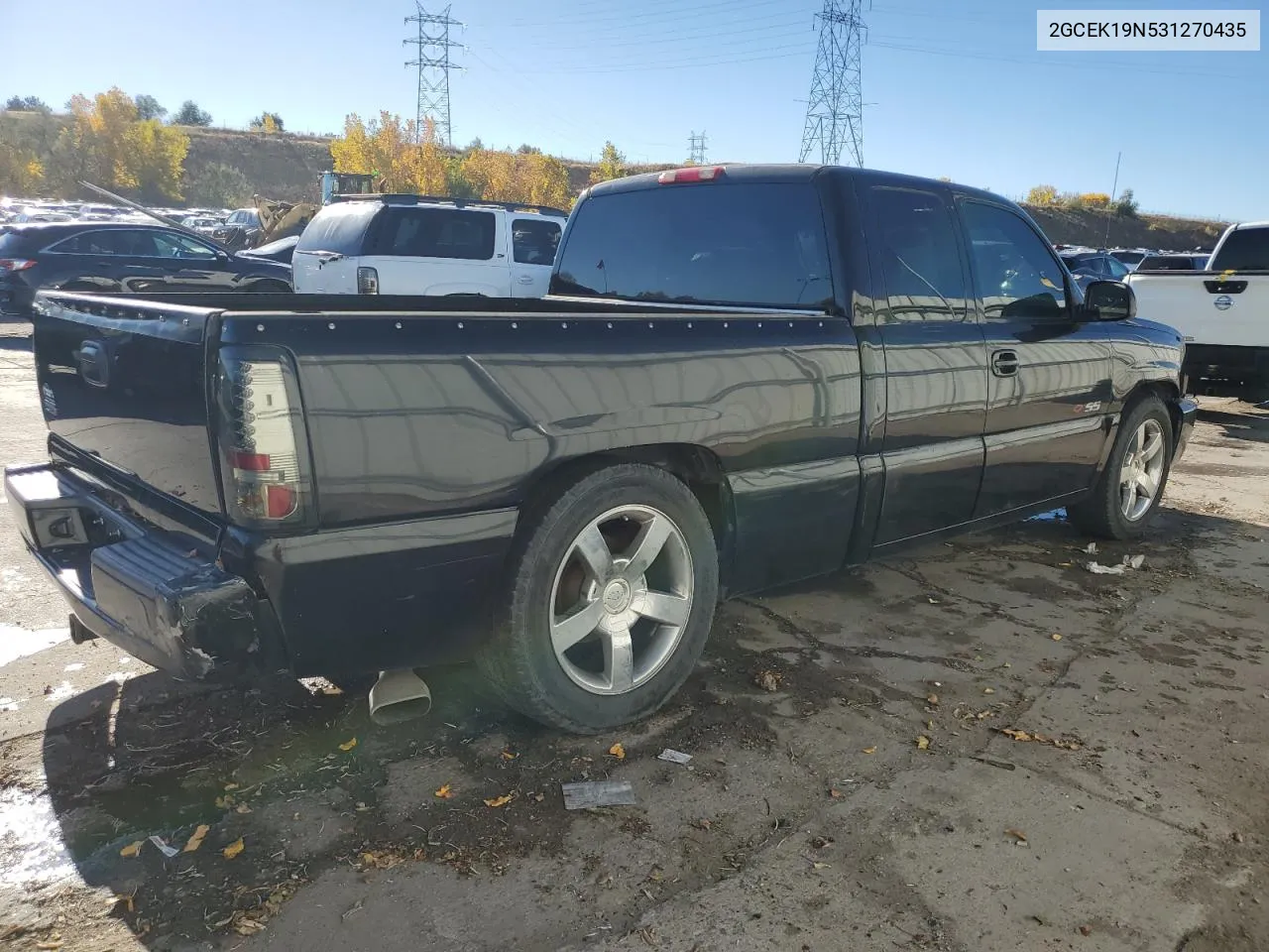 2003 Chevrolet Silverado K1500 VIN: 2GCEK19N531270435 Lot: 76632764