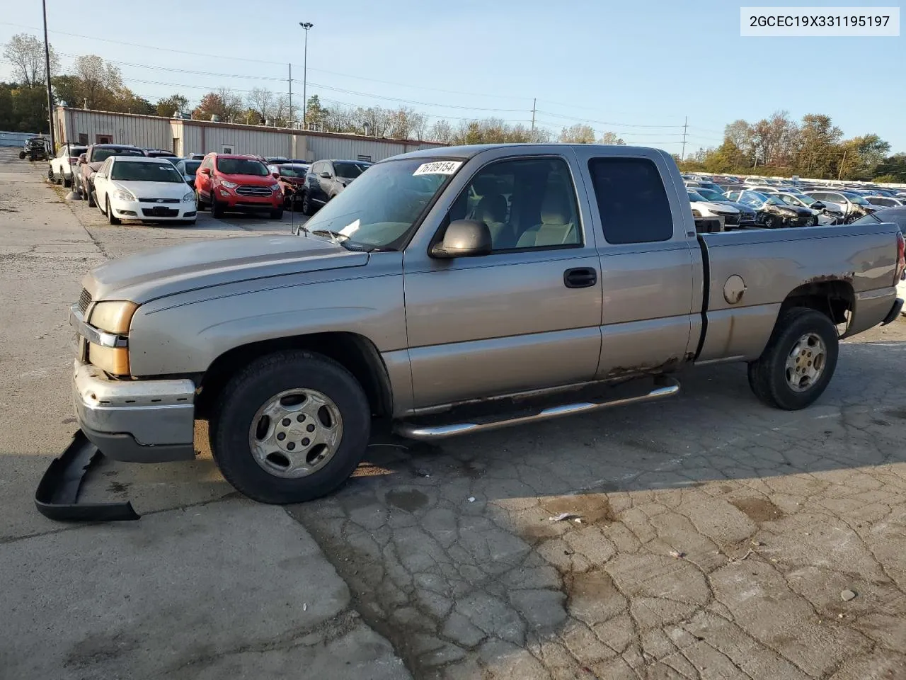 2003 Chevrolet Silverado C1500 VIN: 2GCEC19X331195197 Lot: 76709154