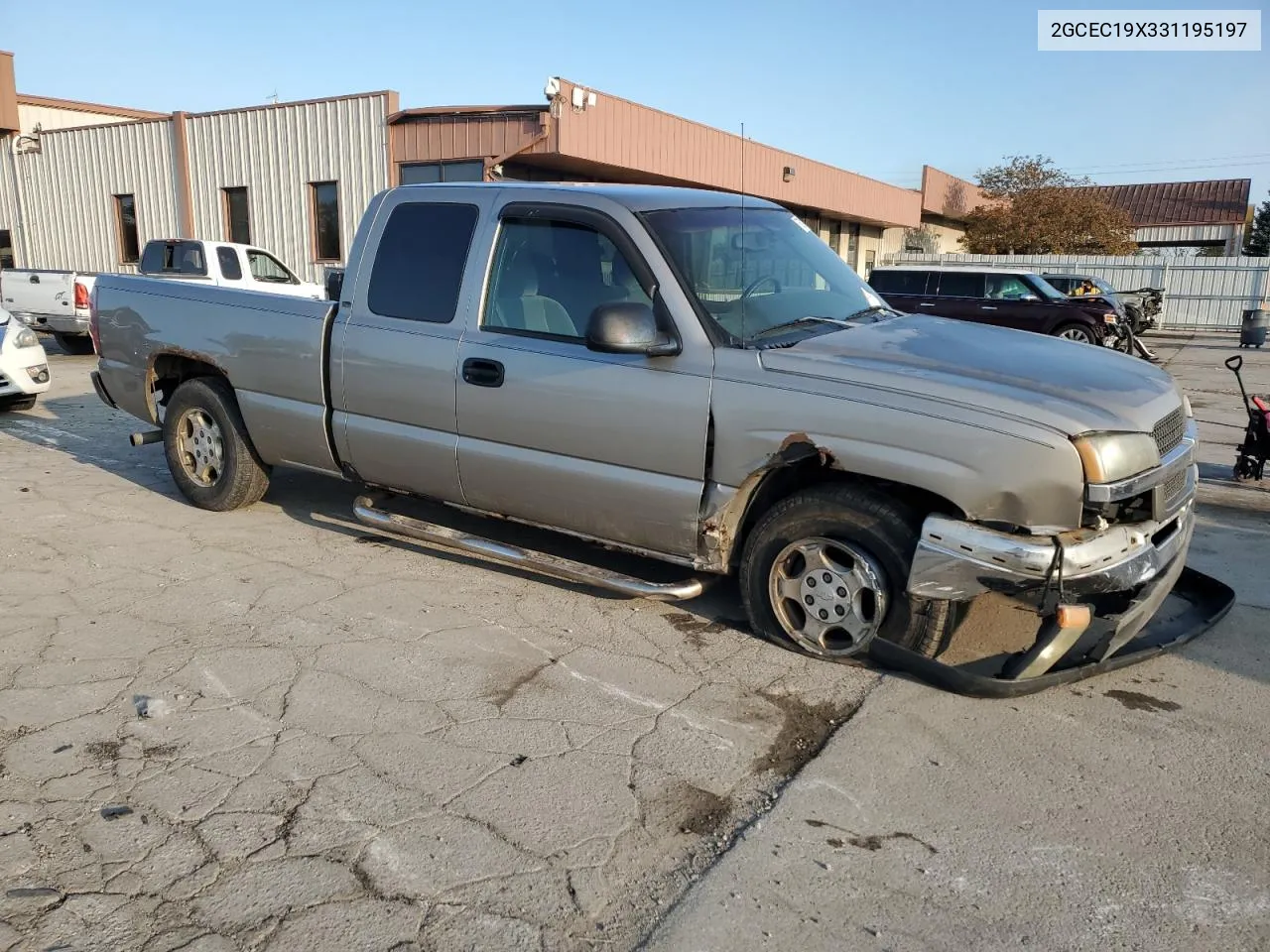 2003 Chevrolet Silverado C1500 VIN: 2GCEC19X331195197 Lot: 76709154