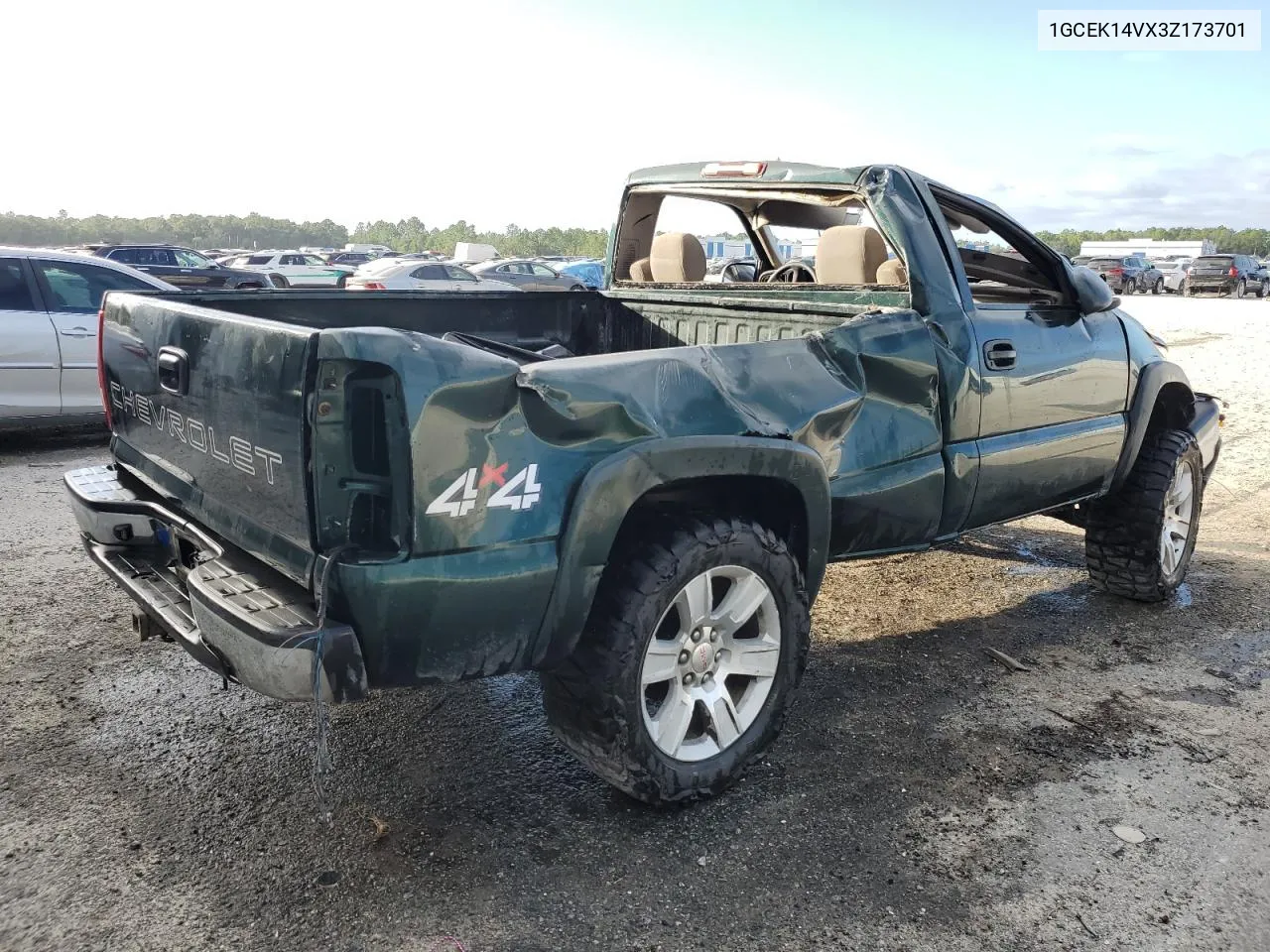 2003 Chevrolet Silverado K1500 VIN: 1GCEK14VX3Z173701 Lot: 76799884