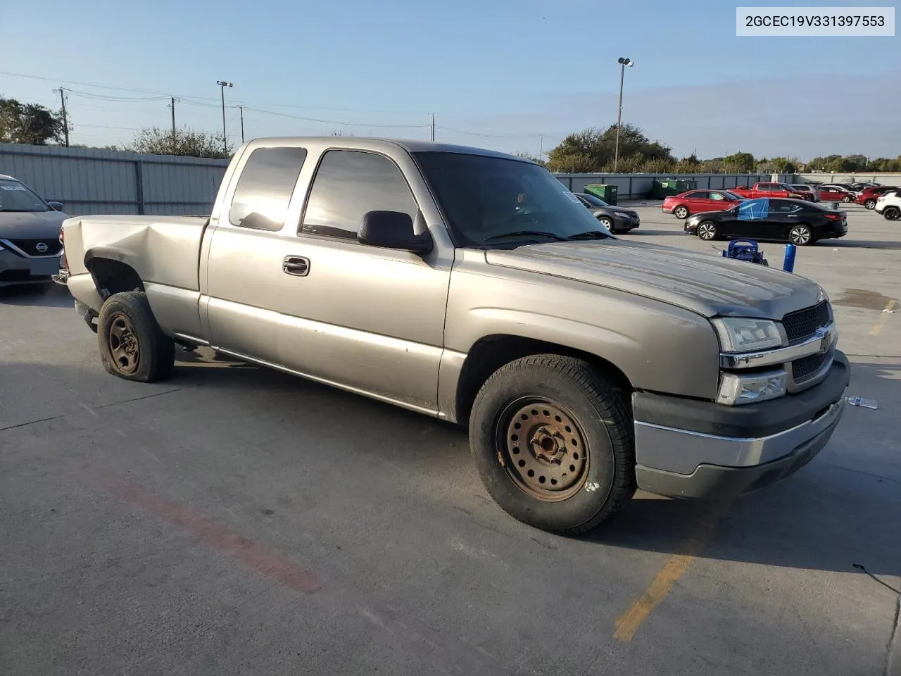 2003 Chevrolet Silverado C1500 VIN: 2GCEC19V331397553 Lot: 76800014