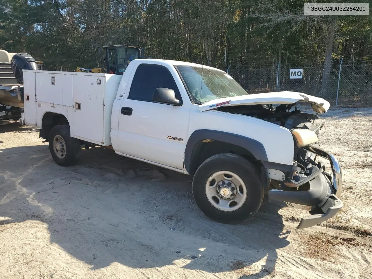 2003 Chevrolet Silverado C2500 VIN: 1GBGC24U03Z254200 Lot: 76963914