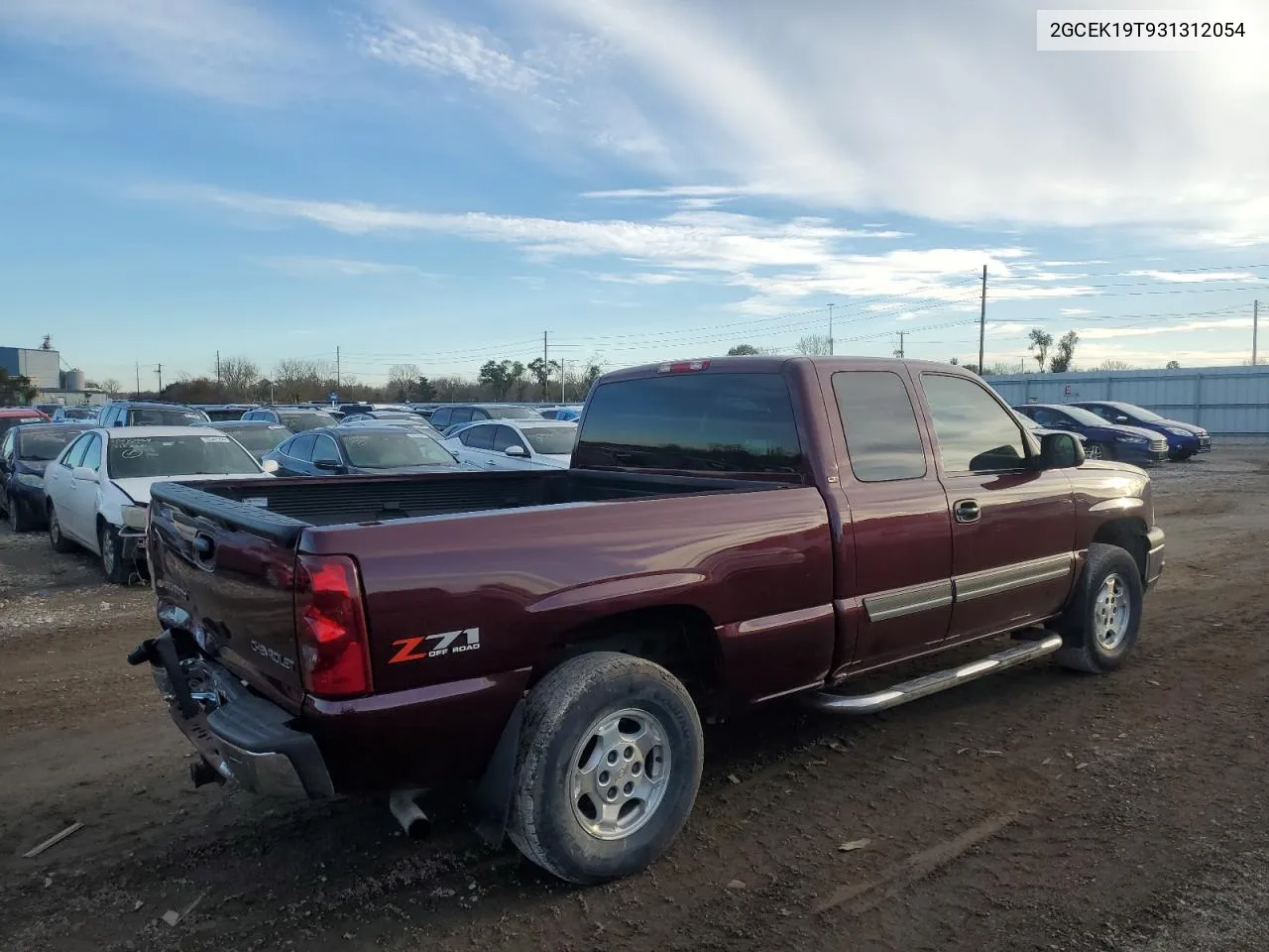 2003 Chevrolet Silverado K1500 VIN: 2GCEK19T931312054 Lot: 77443704