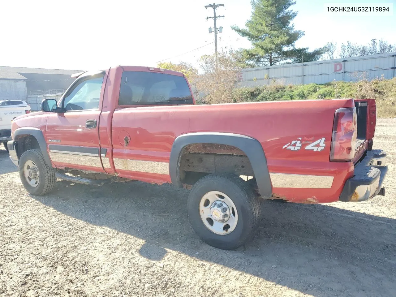 2003 Chevrolet Silverado K2500 Heavy Duty VIN: 1GCHK24U53Z119894 Lot: 77448054