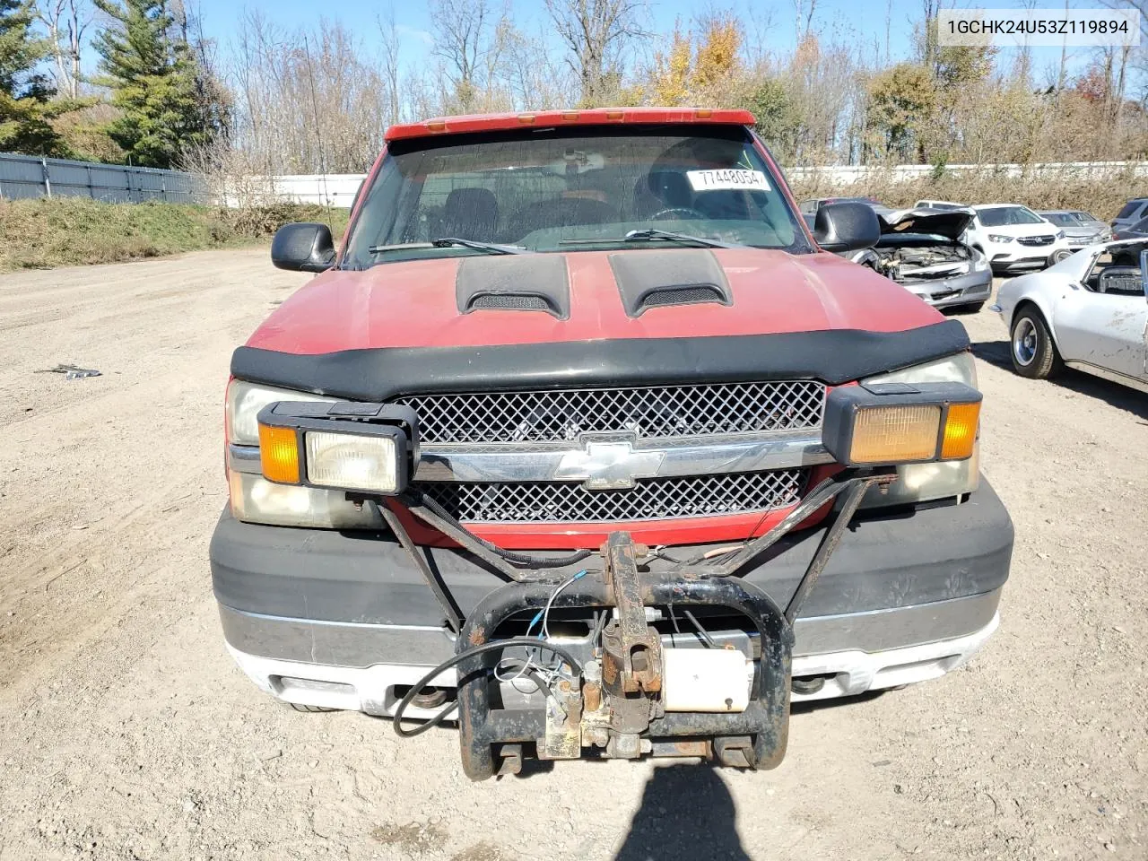 2003 Chevrolet Silverado K2500 Heavy Duty VIN: 1GCHK24U53Z119894 Lot: 77448054