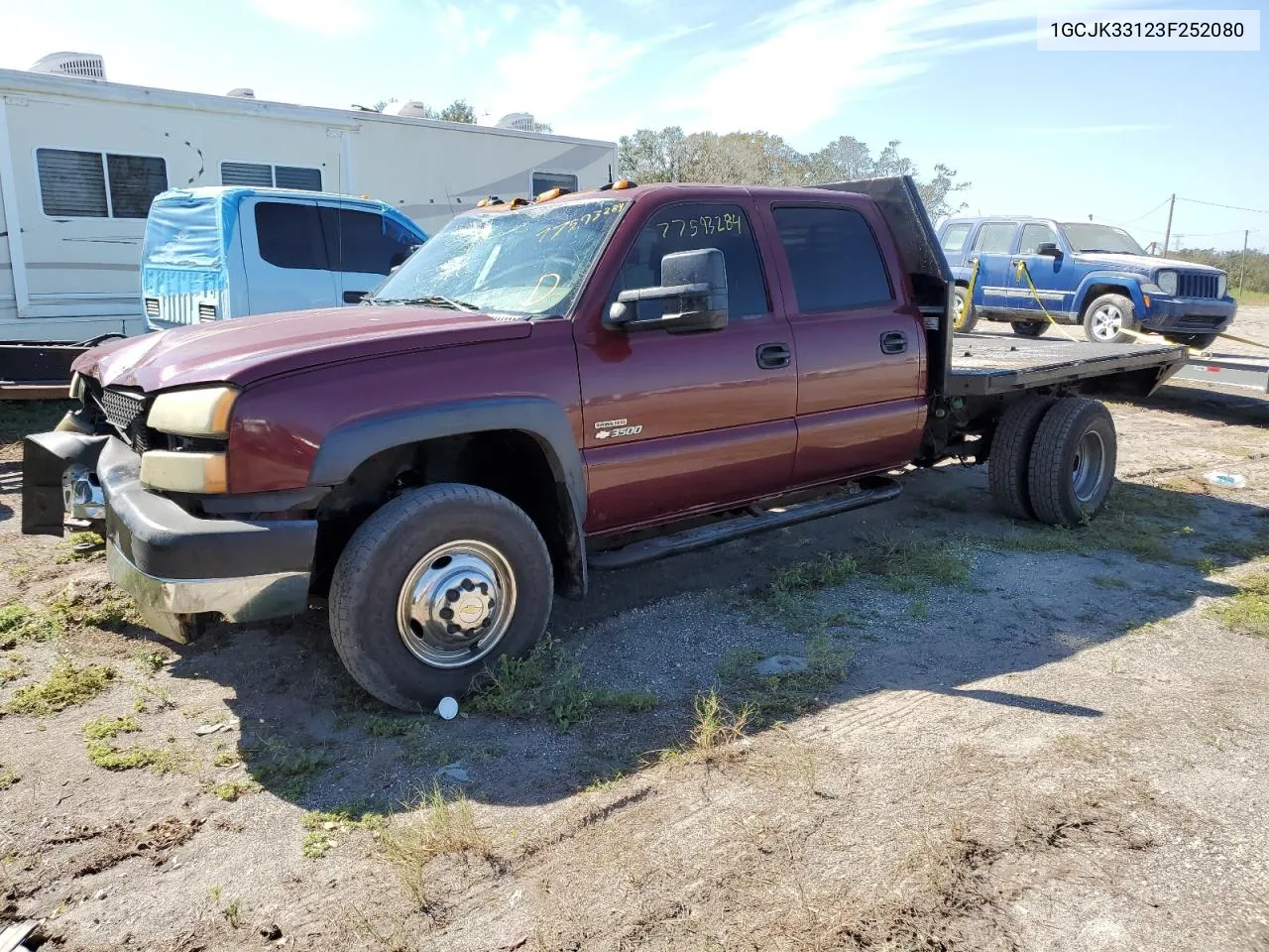 2003 Chevrolet Silverado K3500 VIN: 1GCJK33123F252080 Lot: 77593284