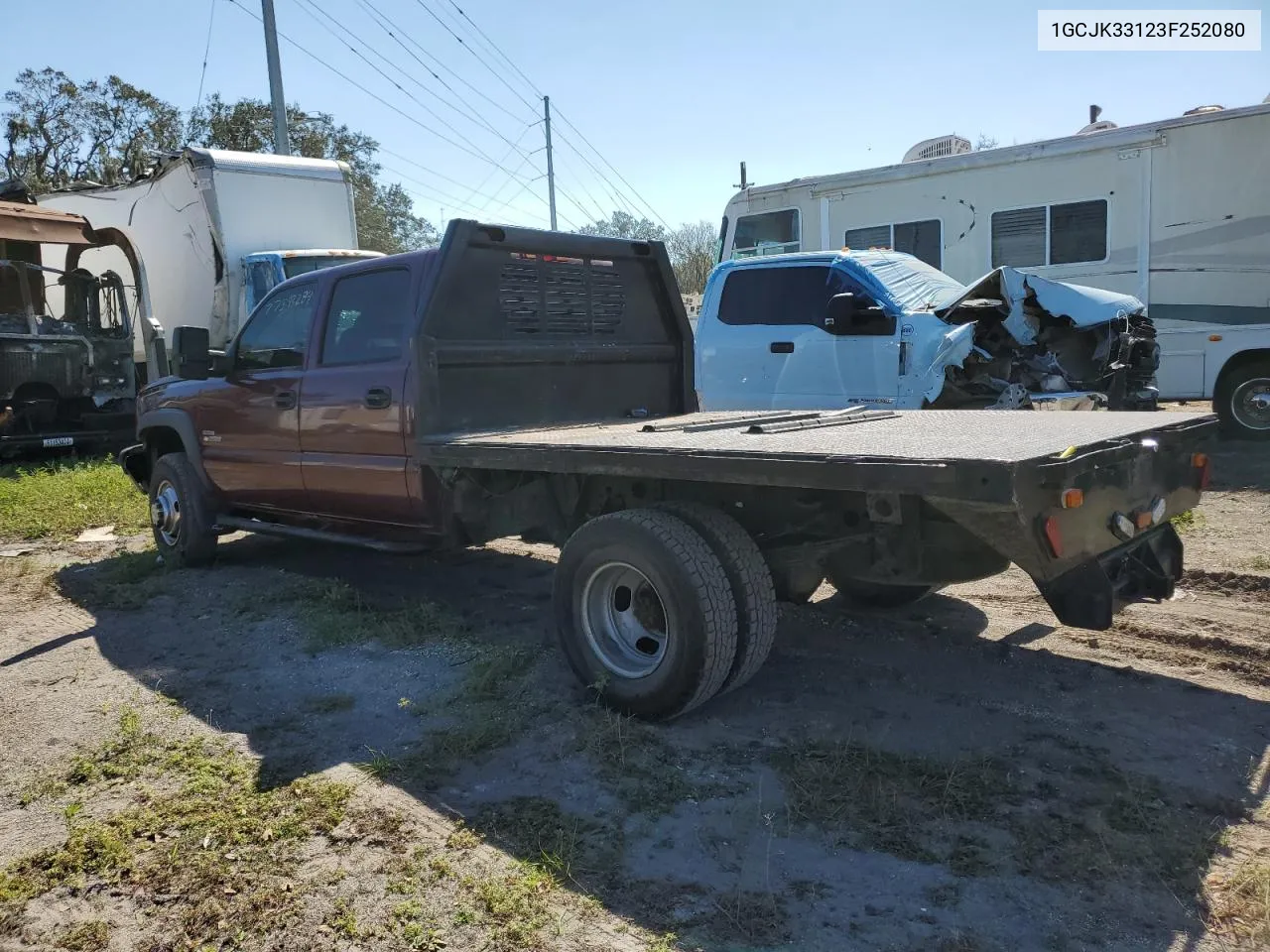 2003 Chevrolet Silverado K3500 VIN: 1GCJK33123F252080 Lot: 77593284