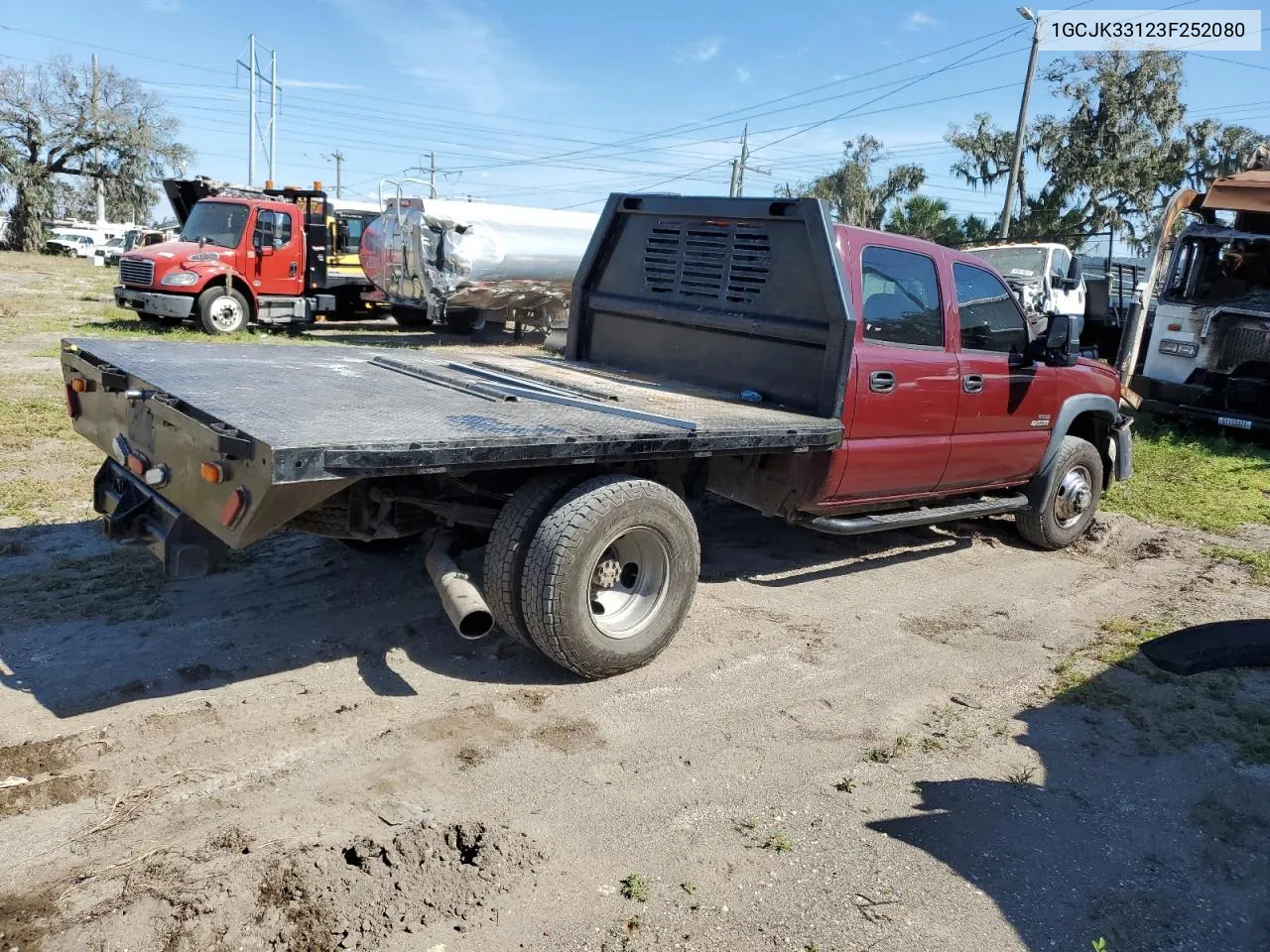 2003 Chevrolet Silverado K3500 VIN: 1GCJK33123F252080 Lot: 77593284