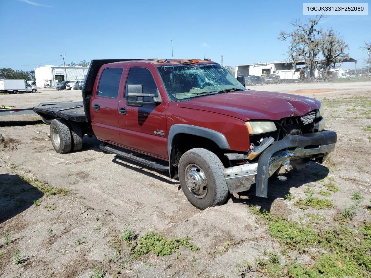 2003 Chevrolet Silverado K3500 VIN: 1GCJK33123F252080 Lot: 77593284