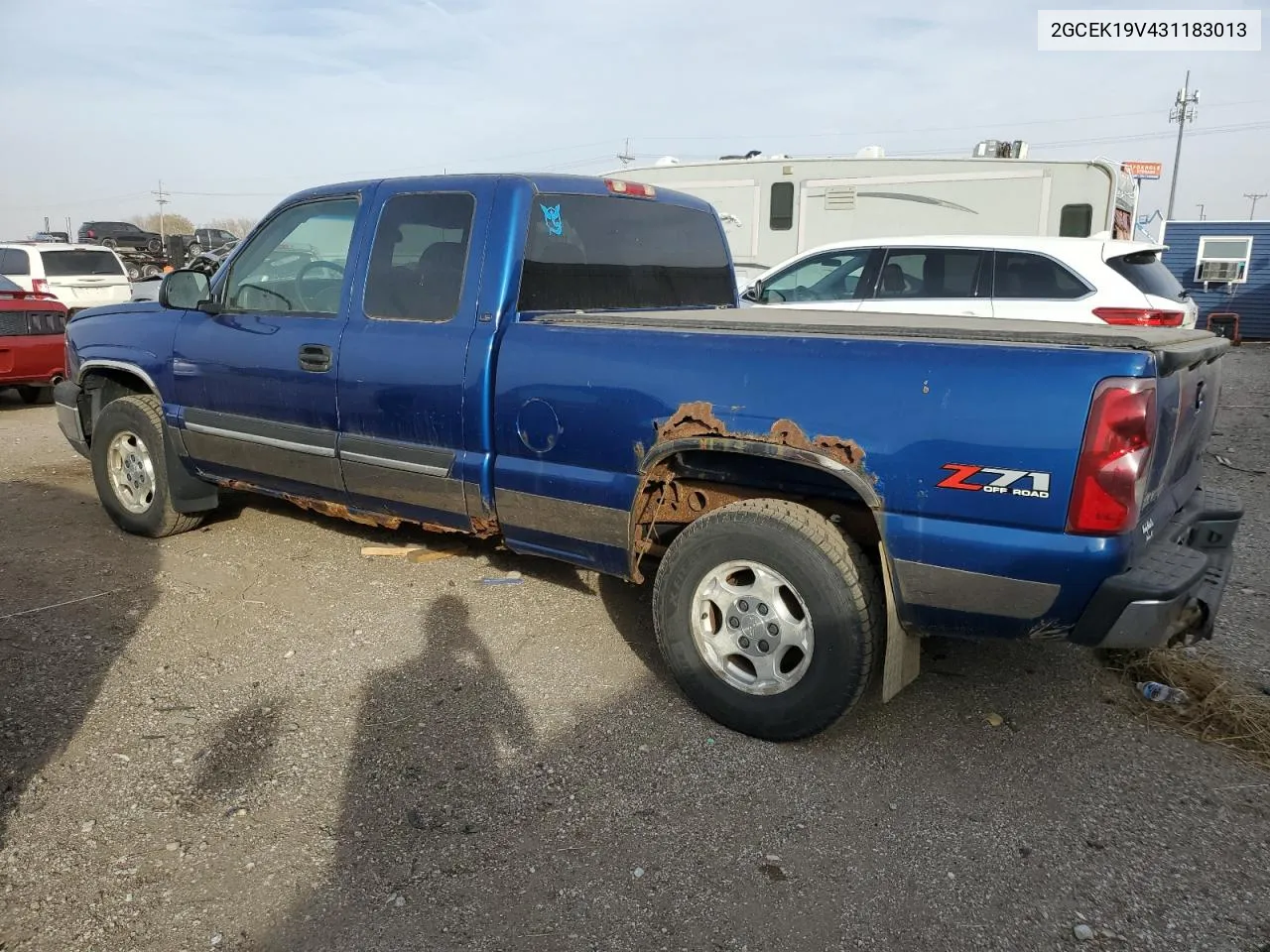 2003 Chevrolet Silverado K1500 VIN: 2GCEK19V431183013 Lot: 77877564