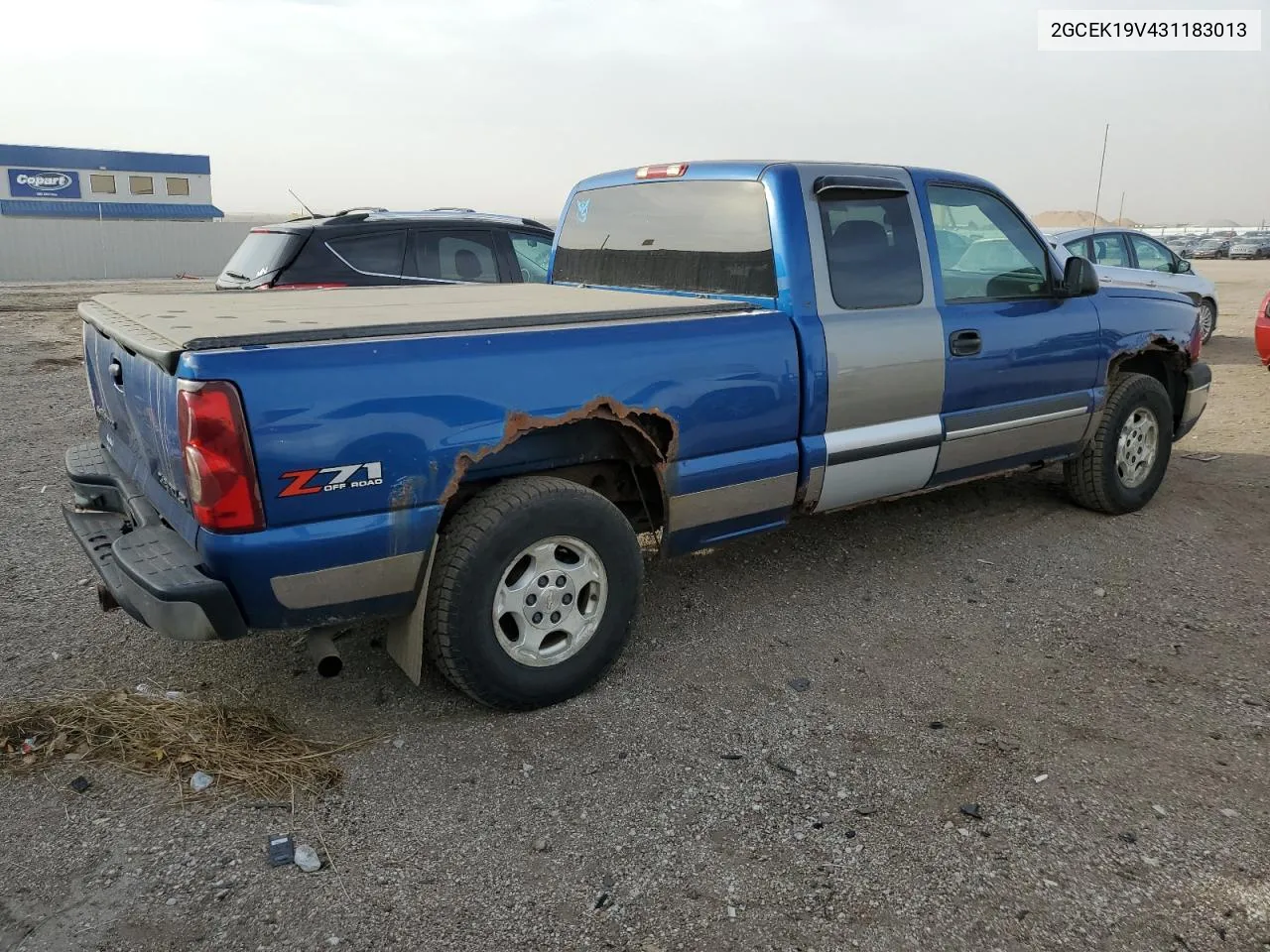 2003 Chevrolet Silverado K1500 VIN: 2GCEK19V431183013 Lot: 77877564