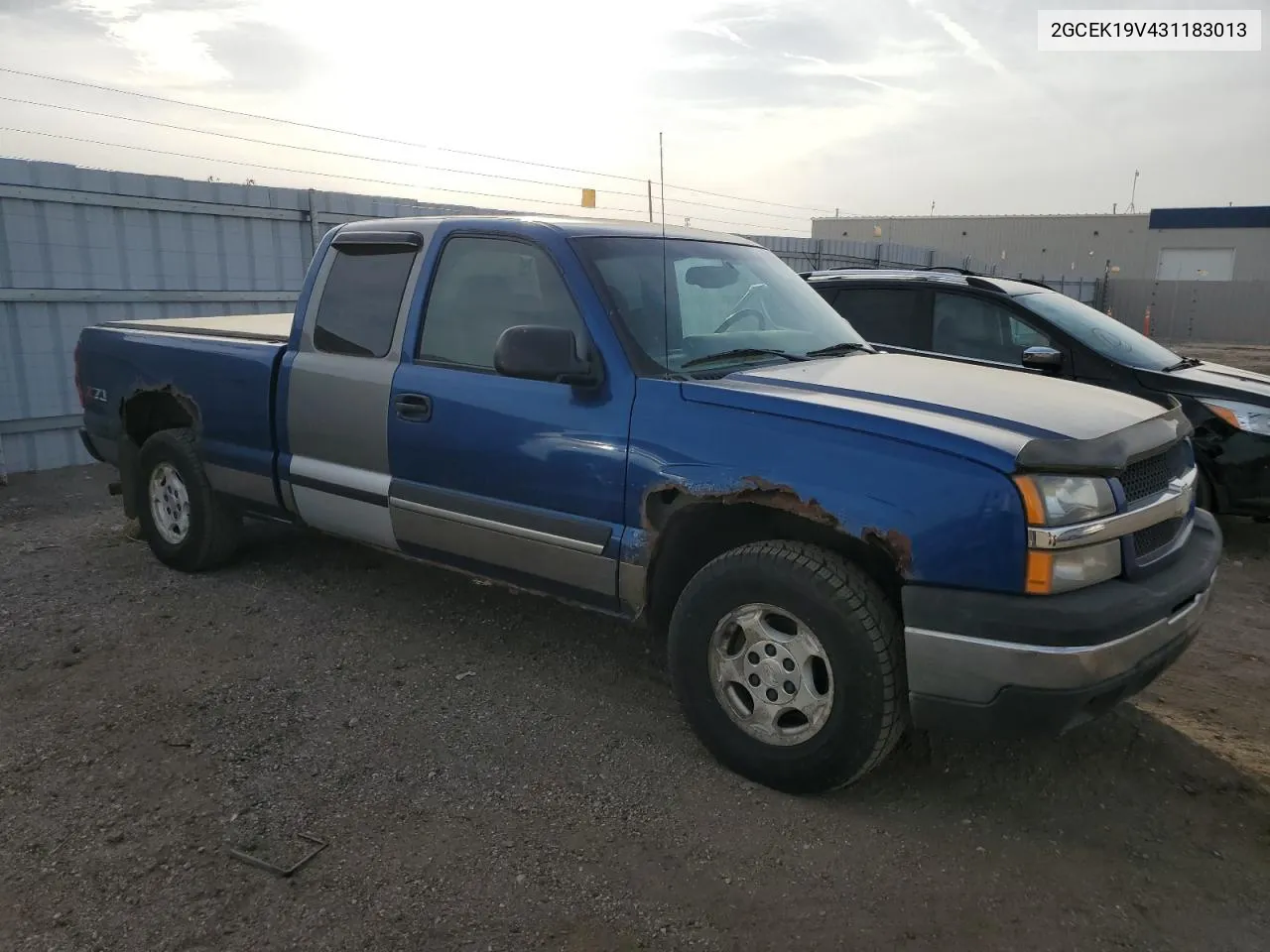 2003 Chevrolet Silverado K1500 VIN: 2GCEK19V431183013 Lot: 77877564