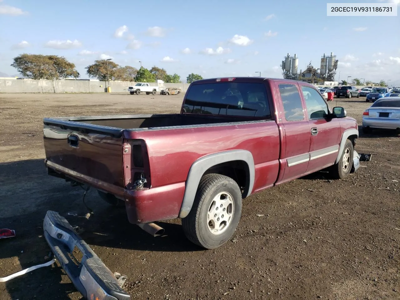 2003 Chevrolet Silverado C1500 VIN: 2GCEC19V931186731 Lot: 78090364