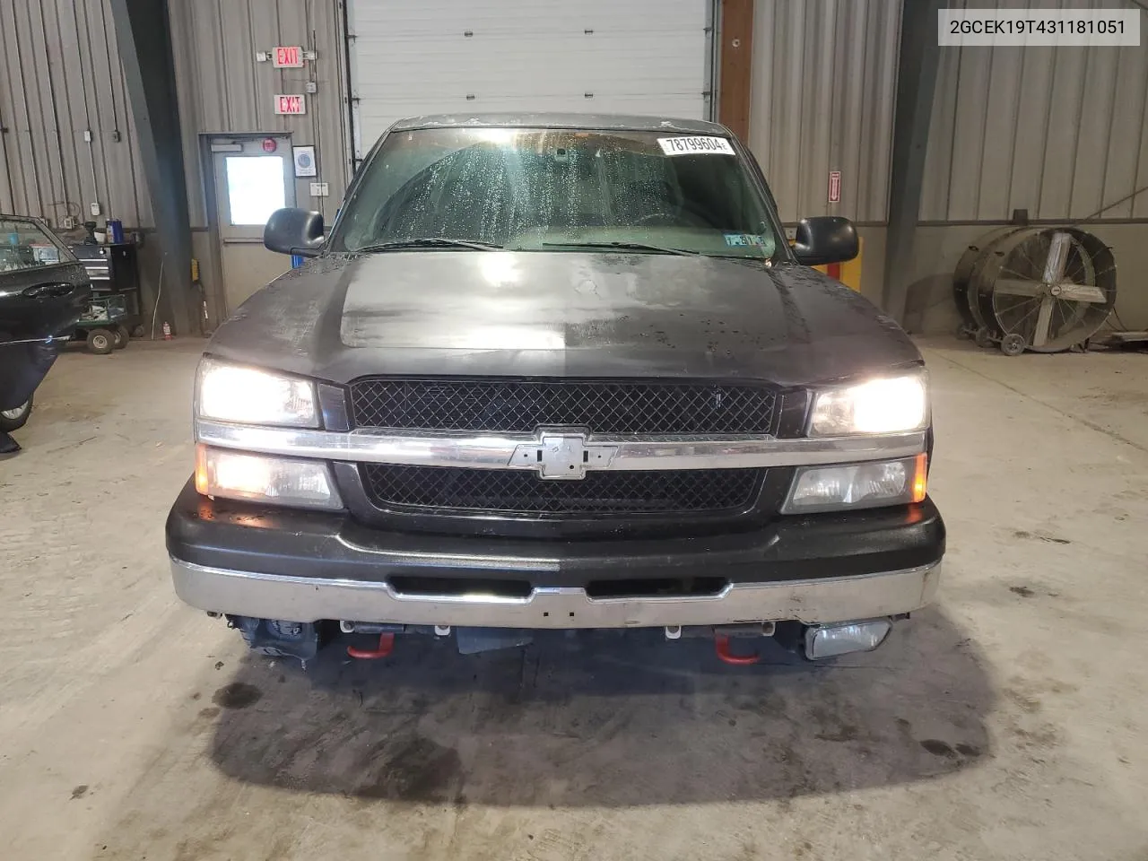 2003 Chevrolet Silverado K1500 VIN: 2GCEK19T431181051 Lot: 78799604