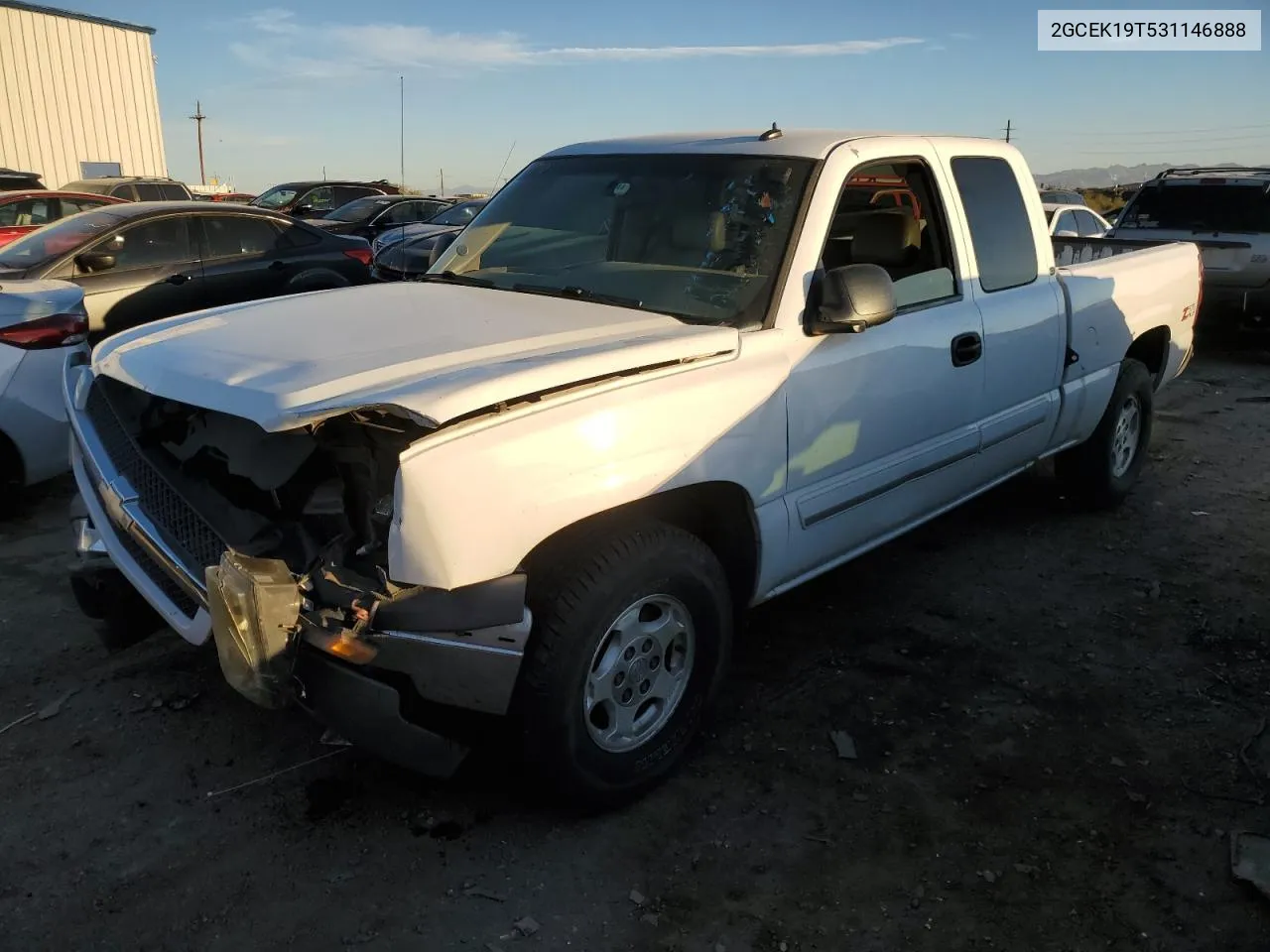 2003 Chevrolet Silverado K1500 VIN: 2GCEK19T531146888 Lot: 78855854