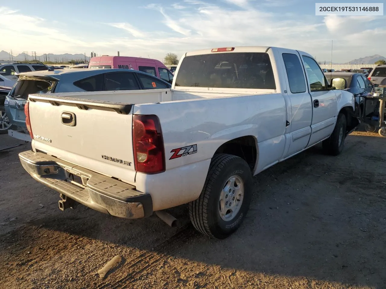 2003 Chevrolet Silverado K1500 VIN: 2GCEK19T531146888 Lot: 78855854