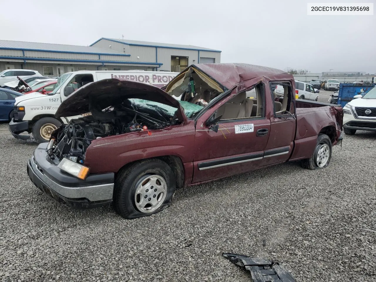 2003 Chevrolet Silverado C1500 VIN: 2GCEC19V831395698 Lot: 78963304