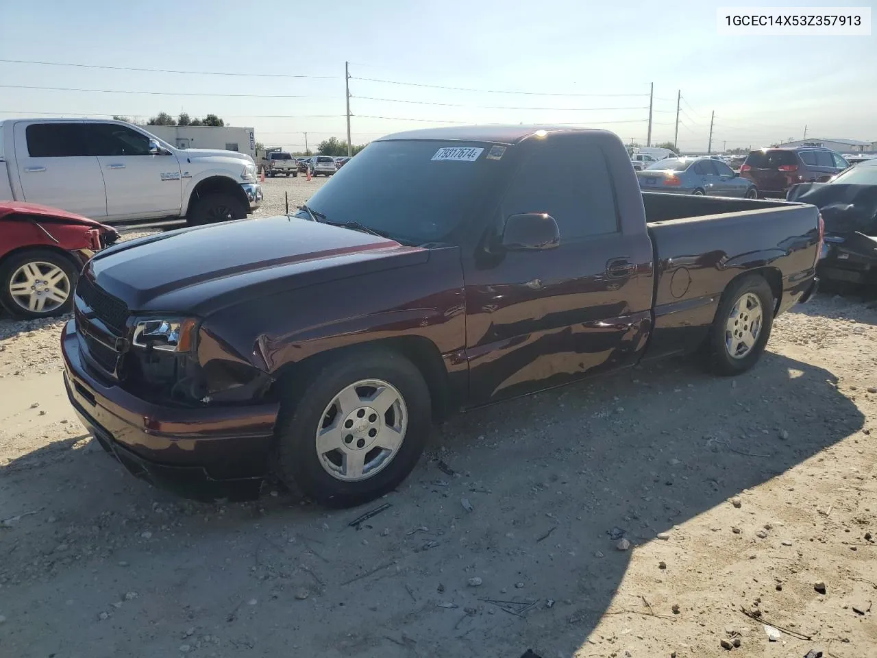 2003 Chevrolet Silverado C1500 VIN: 1GCEC14X53Z357913 Lot: 79317674