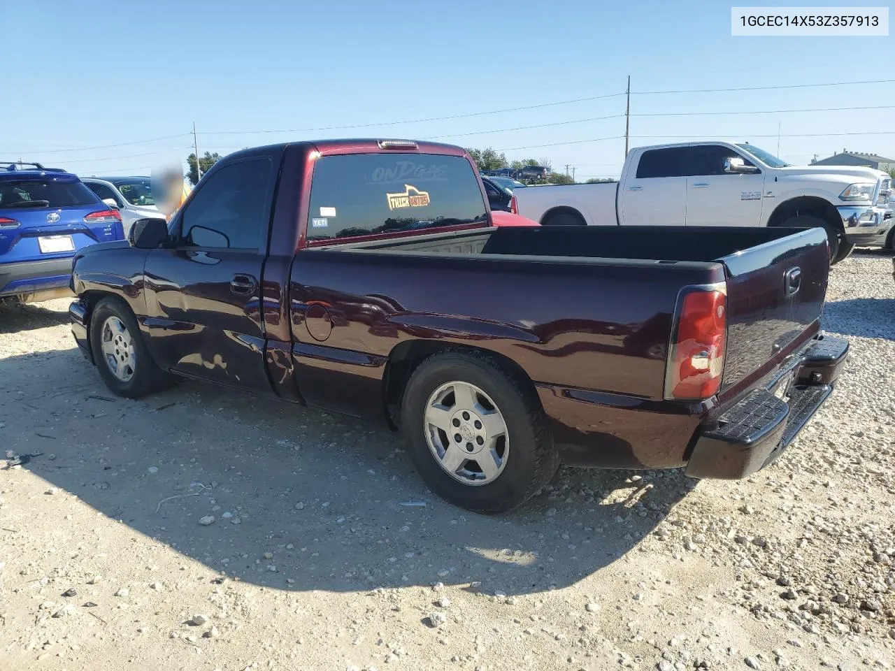 2003 Chevrolet Silverado C1500 VIN: 1GCEC14X53Z357913 Lot: 79317674