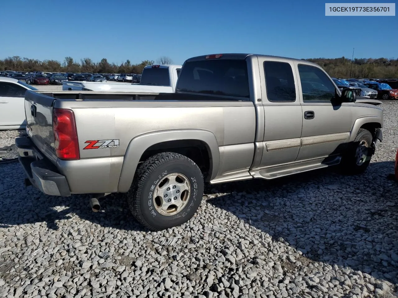 2003 Chevrolet Silverado K1500 VIN: 1GCEK19T73E356701 Lot: 79818514