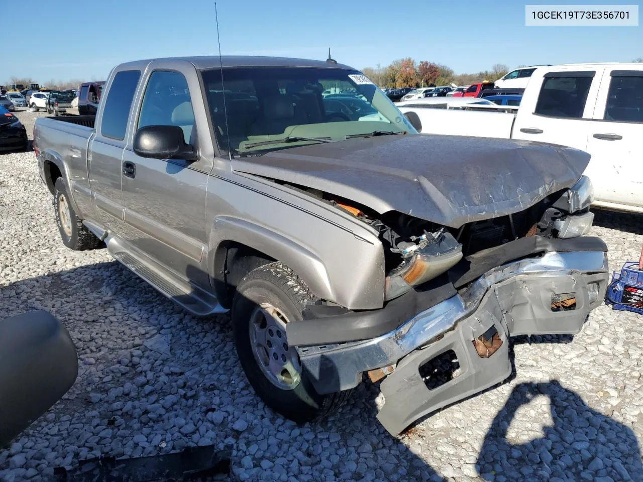 2003 Chevrolet Silverado K1500 VIN: 1GCEK19T73E356701 Lot: 79818514