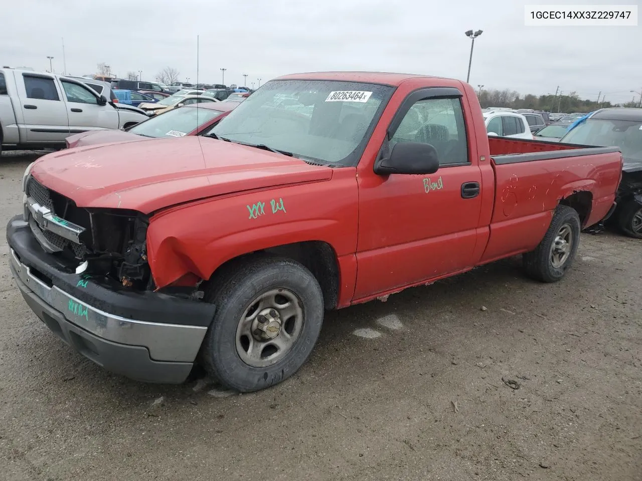 2003 Chevrolet Silverado C1500 VIN: 1GCEC14XX3Z229747 Lot: 80263464