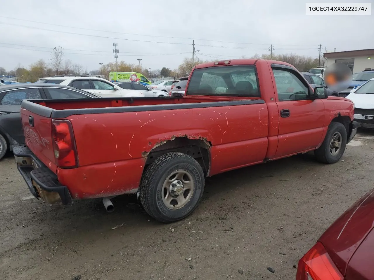 2003 Chevrolet Silverado C1500 VIN: 1GCEC14XX3Z229747 Lot: 80263464