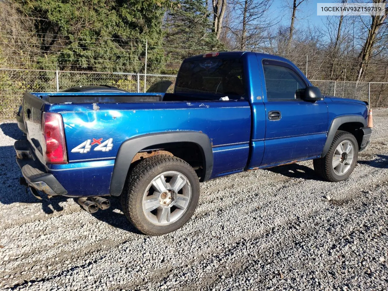 2003 Chevrolet Silverado K1500 VIN: 1GCEK14V93Z159739 Lot: 80391794